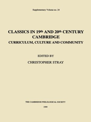 cover image of Classics in 19th and 20th Century Cambridge